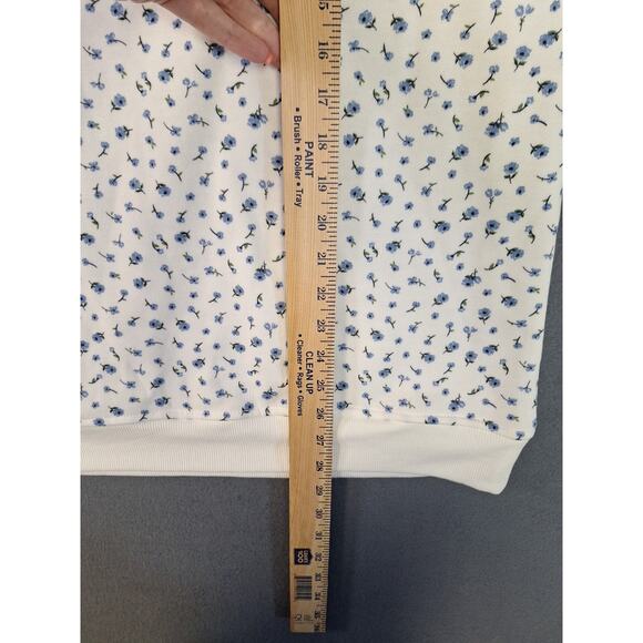 If it were Me Crew Neck Sweatshirt Size Large All over Small Floral Print - Picture 8 of 12
